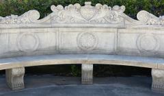 Italian Semi Circular Large Lime Stone Bench - 3930035