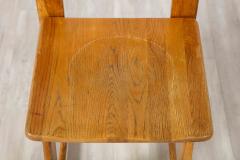 Italian Set of Four Rustic Oak Dining Chairs - 2640738