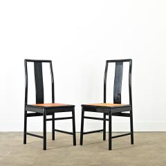 Italian Set of Six Cane Ebonized Dining Chairs - 4245601