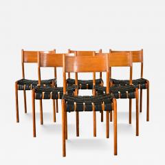 Italian Set of Six Midcentury Dining Chairs - 3978953