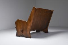 Italian Settee in Stained Beech 1940s - 2045768