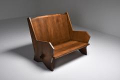 Italian Settee in Stained Beech 1940s - 2045769