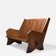 Italian Settee in Stained Beech 1940s - 2047496