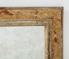 Italian Seventeenth Century Faux Marble Painted Gilt Mirror Frame Circa 1680 - 2969532