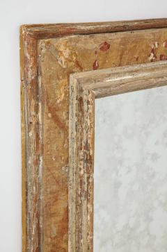 Italian Seventeenth Century Faux Marble Painted Gilt Mirror Frame Circa 1680 - 2969536