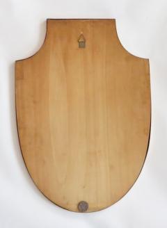 Italian Shield Shaped Brass Framed Vintage Wall Mirror - 1028368