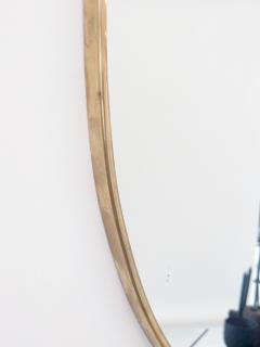Italian Shield Shaped Brass Framed Vintage Wall Mirror - 1028374