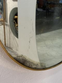 Italian Shield Shaped Wall Mirror with Brass 1960s - 4355590