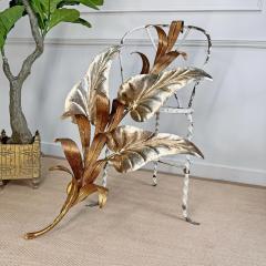 Italian Silver and Gilt leaf wall light 1970s - 3927698