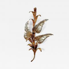 Italian Silver and Gilt leaf wall light 1970s - 3930918