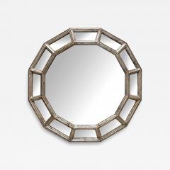 Italian Silver leafed Giltwood Dodecagon Mirror - 4256365