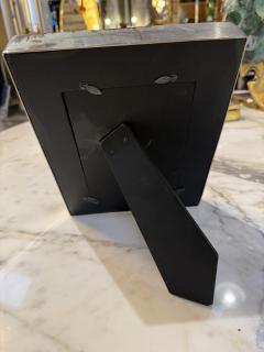 Italian Silvered Metal and Pony Hair Photo Frame 1970s - 4518780