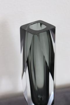 Italian Smoked Grey Art Glass Vase Flavio Poli for A Mandruzzato 1960s - 3700966