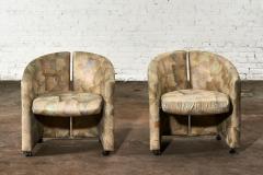 Italian Split Back Barrel Chairs 1970 - 2821376