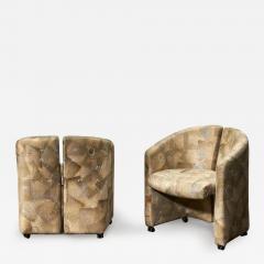 Italian Split Back Barrel Chairs 1970 - 2822986