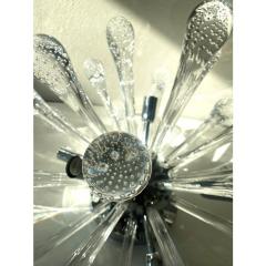 Italian Sputnik Flush Mount Made With Drops Murano Glass With Bubbles Inside - 4302875