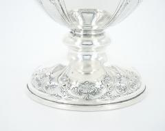 Italian Sterling Silver Precious Stone One Handled Decorative Vase Piece - 3439111