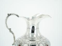Italian Sterling Silver Precious Stone One Handled Decorative Vase Piece - 3439112