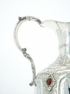 Italian Sterling Silver Precious Stone One Handled Decorative Vase Piece - 3439113