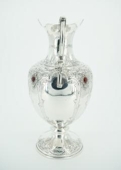 Italian Sterling Silver Precious Stone One Handled Decorative Vase Piece - 3439117