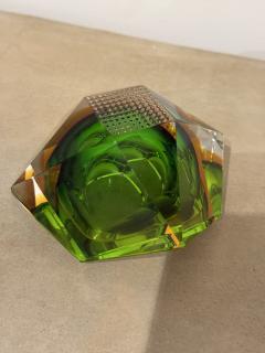 Italian Submerged Green Glass Ashtray 1960s - 4230121