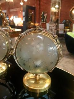 Italian Table Lamps in Brass and Worked Glass - 498285