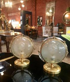 Italian Table Lamps in Brass and Worked Glass - 498286