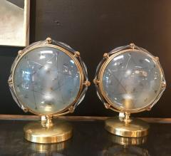 Italian Table Lamps in Brass and Worked Glass - 498290