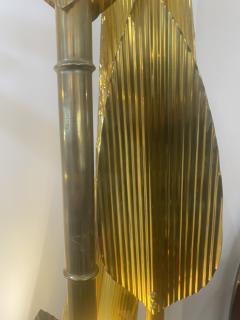 Italian Tall Brass Leaf Floor Lamp - 2173400