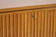 Italian Tall Narrow Cabinet with Rippled Doors 1950s - 4472045