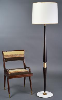 Italian Tapered Wood Floor Lamp 1950s - 4348349