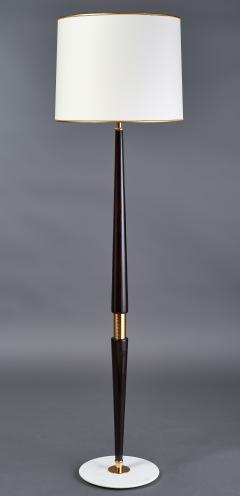 Italian Tapered Wood Floor Lamp 1950s - 4348350
