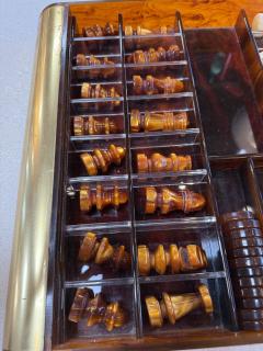 Italian Tortoiseshell Lucite Chess Set - 4453951