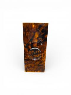 Italian Tortoiseshell Lucite Double Picture Frame 1970s - 4461072