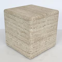 Italian Travertine Cube Side Table - 1392327