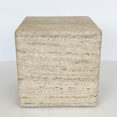 Italian Travertine Cube Side Table - 1392331
