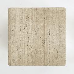 Italian Travertine Cube Side Table - 1392333