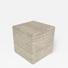 Italian Travertine Cube Side Table - 1393489