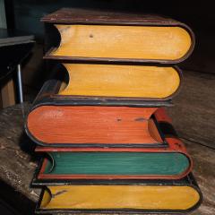 Italian Trompe lOeil Tole Painted Liddedv End Table 1940 50s - 4348822