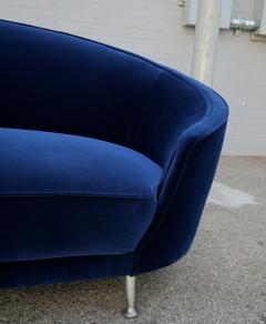 Italian Velvet Sofa in the Style of Ico Parisi 1960s - 240383