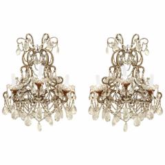 Italian Venetian Bagues Style Crystal Wall Sconces 1 - 3172609