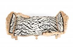Italian Venetian Bleached Tete a tete with Zebra Print - 1404542