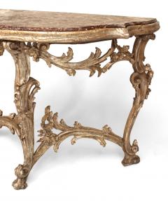 Italian Venetian Gilt Marble Console Table - 4628487
