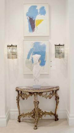 Italian Venetian Gilt Marble Console Table - 4628490
