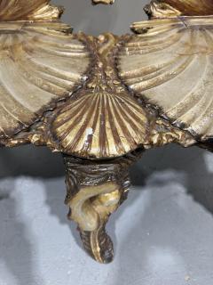 Italian Venetian Grotto 19th Cent silver gilt and polychromed trimmed loveseat - 4626225