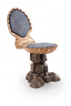 Italian Venetian Grotto Hinged Clam Shell Chairs - 1419097