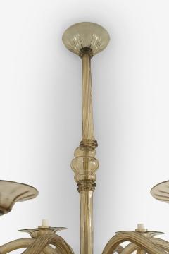 Italian Venetian Murano 1940s Style Smoky Amber Glass Chandelier - 467488