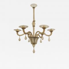 Italian Venetian Murano 1940s Style Smoky Amber Glass Chandelier - 470709