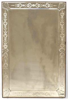 Italian Venetian Murano Etched Wall Mirrors - 1399229