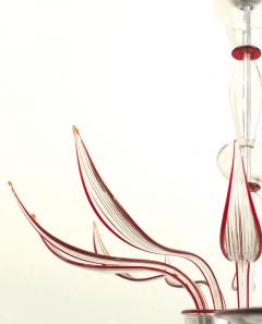 Italian Venetian Murano Glass Feather Chandelier - 4628641
